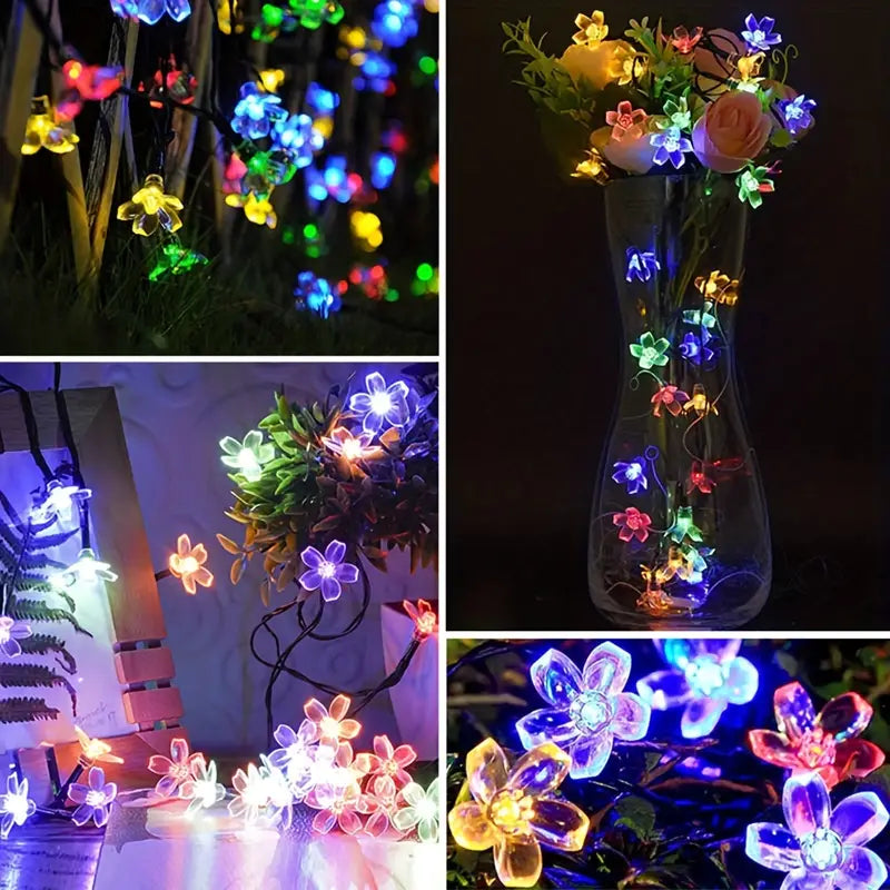 Decorative Solar Flower Lights - Illuminate Your Outdoor Space with 30 Fairy Cherry Flowers