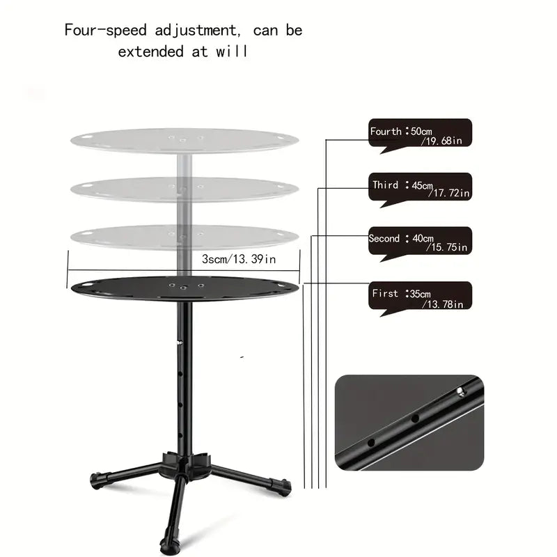 Portable Multifunctional Aluminum Alloy Tripod Table - Adjustable & Foldable