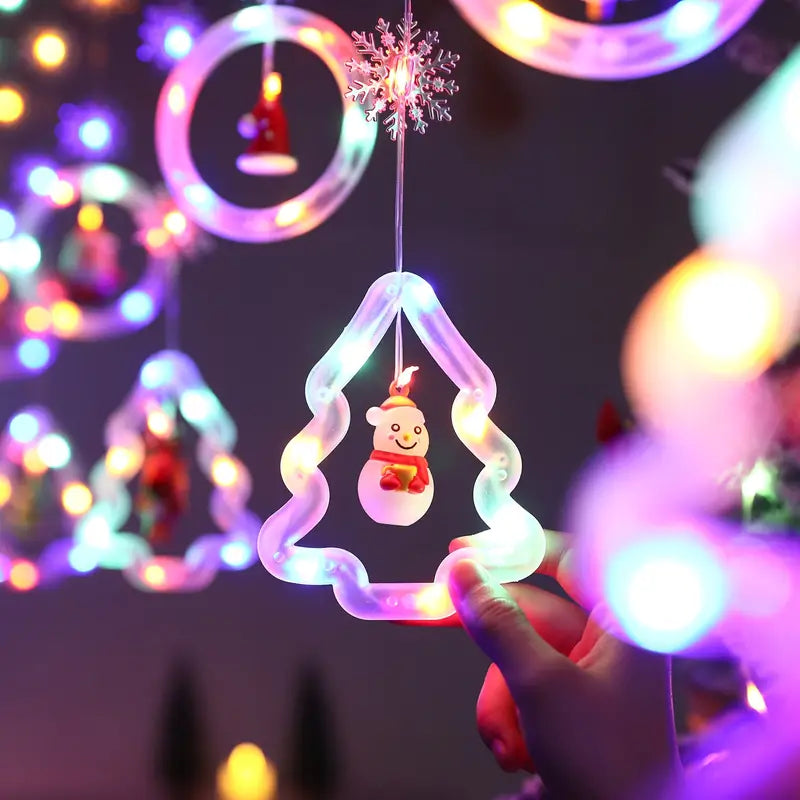 Starry Splendor: Festive Christmas Curtain Lights