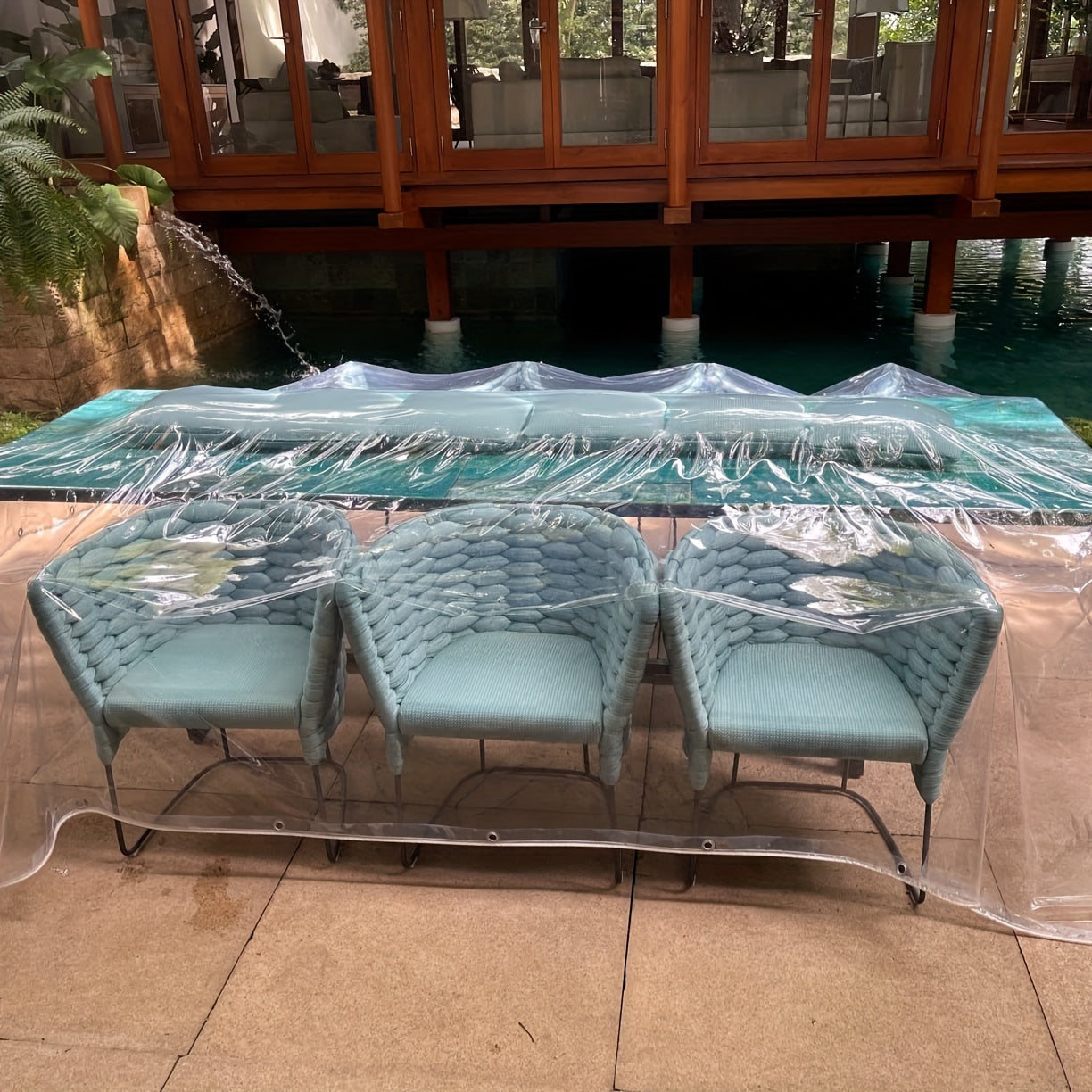 Transparent PVC Cover for Outdoor Storage