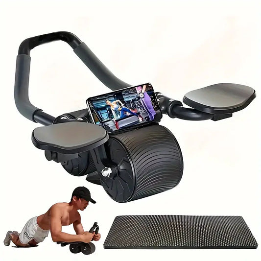 Automatic Rebound Abdominal Wheel with Elbow Pad