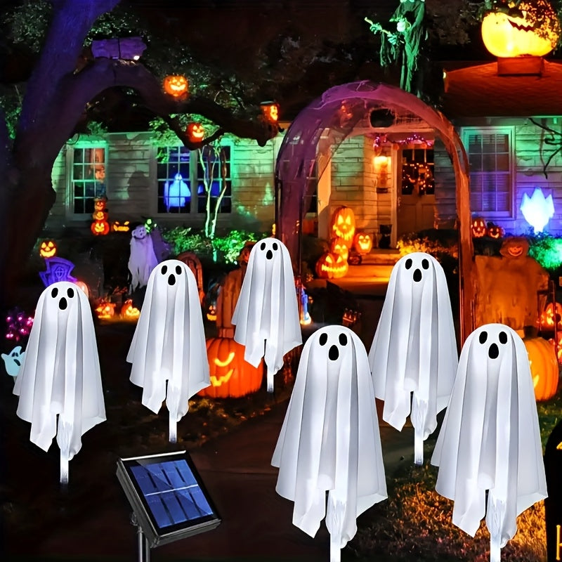 Solar Garden Lights 6-Pack Halloween Ghosts