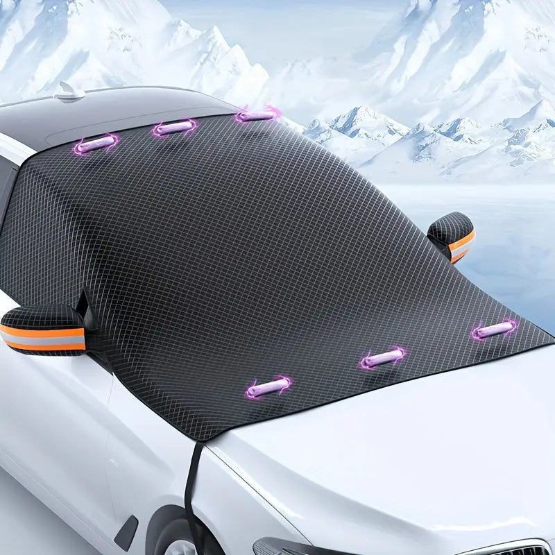 Premium Car Snow Cover - Magnetic Front Windshield Sunshade