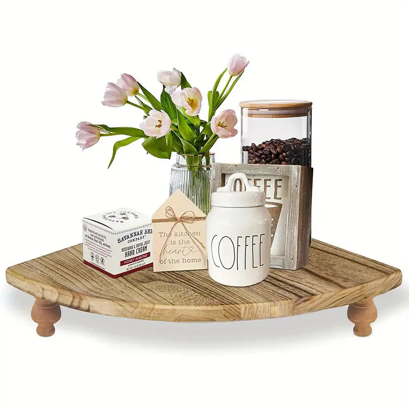 Maximize your space with this space-saving rustic wood corner shelf