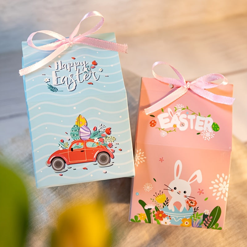 24-Pack Easter Treat Boxes with Ribbon