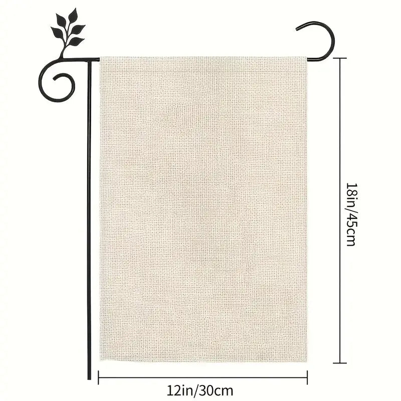 Valentine's Day Garden Flag - Double-Sided Tree with Paper Leaves & Hanging Hearts Burlap Yard Decor (31.75 x 45.72 cm)