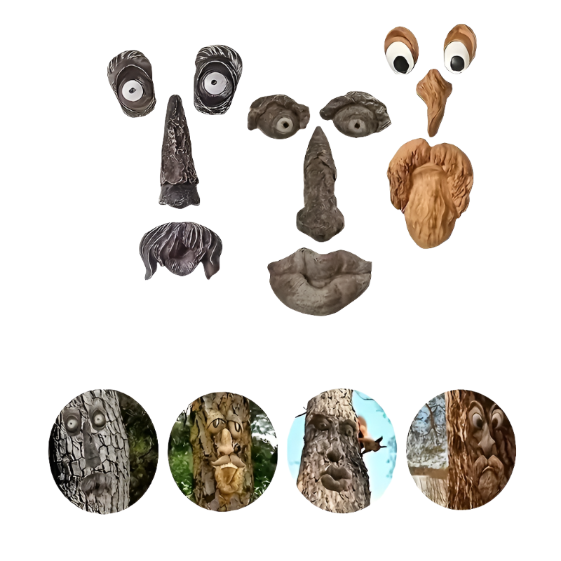 3Pcs Tree Faces - Tree Hugger Statues