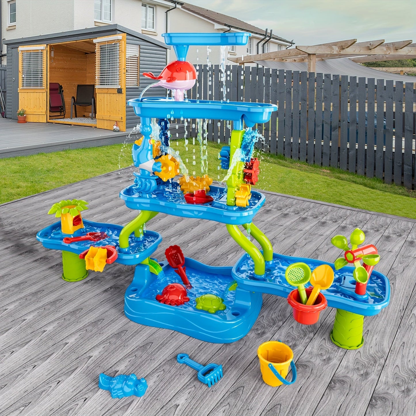 4-Tier Kids Water and Sand Activity Table