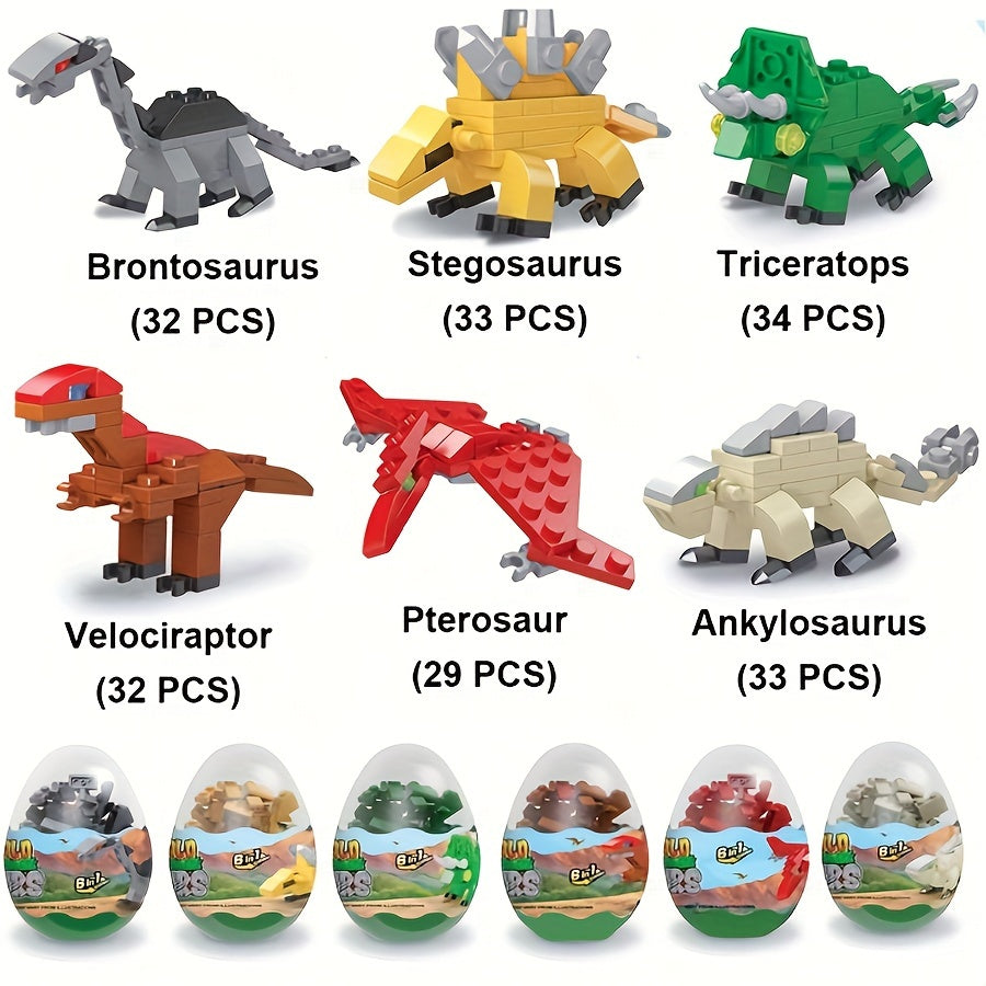 Dinosaur Egg Building Blocks for Kids (6pcs)