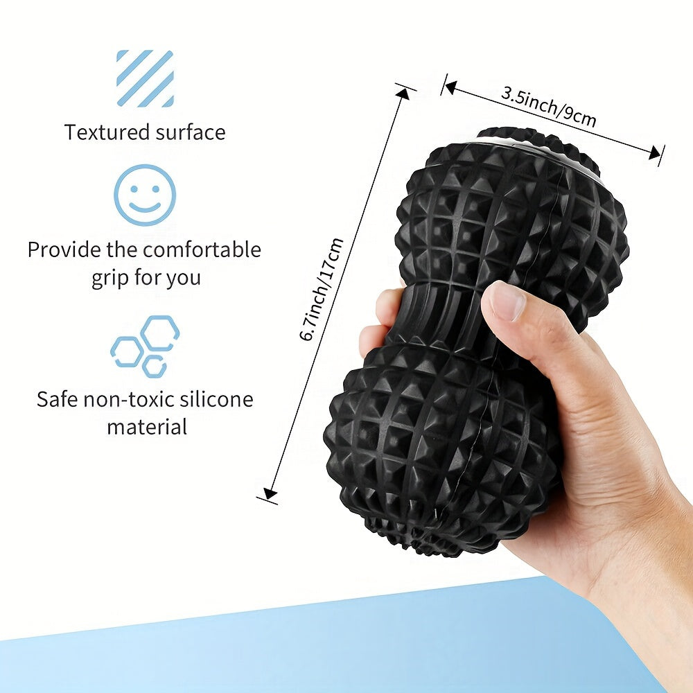 Vibrating Massage Ball for Pain Relief & Deep Tissue Myofascial Release(Black)