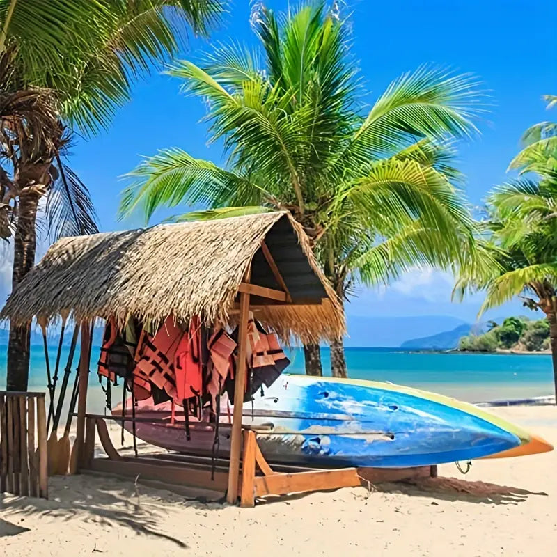 Artificial Thatch Plastic Thatch Roll - Mexican Palm Style - 100x100cm