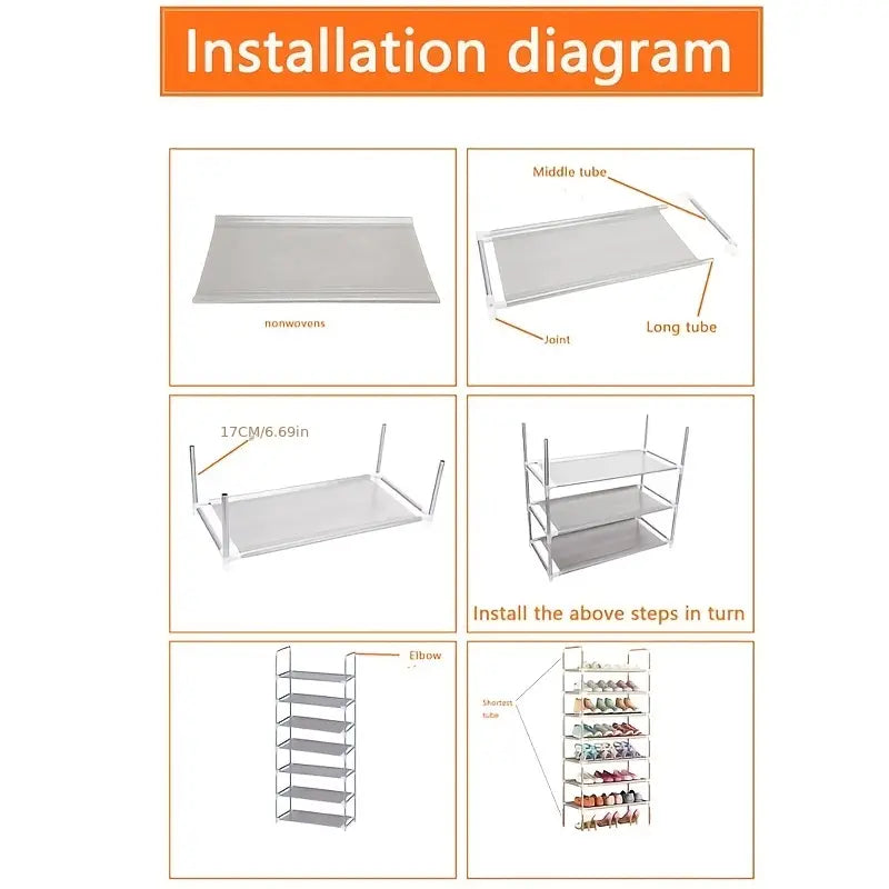 The Multi-Layer Free Standing Shoe Rack brings organization to your shoe chaos