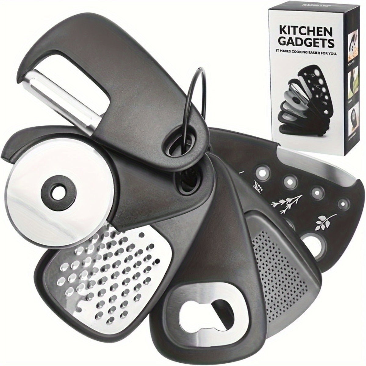 Kitchen Gadget Set Stainless Steel for RV & Camping (6pcs)