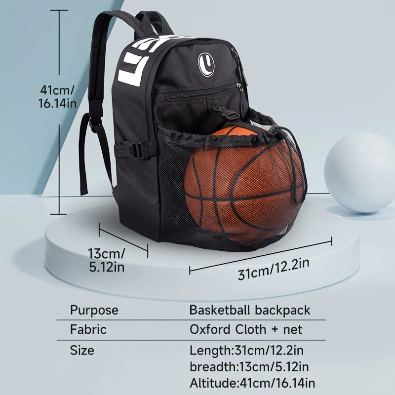 Youth Basketball Backpack Large Capacity Travel Bag