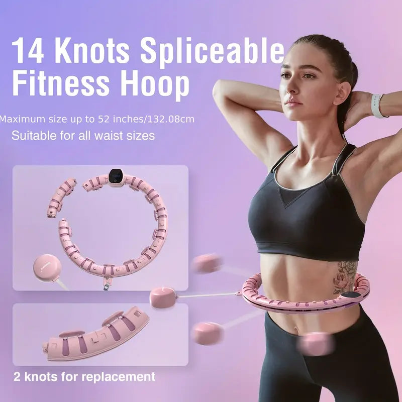 1pc Fitness Hoop with 14 Knots Spliceable Design