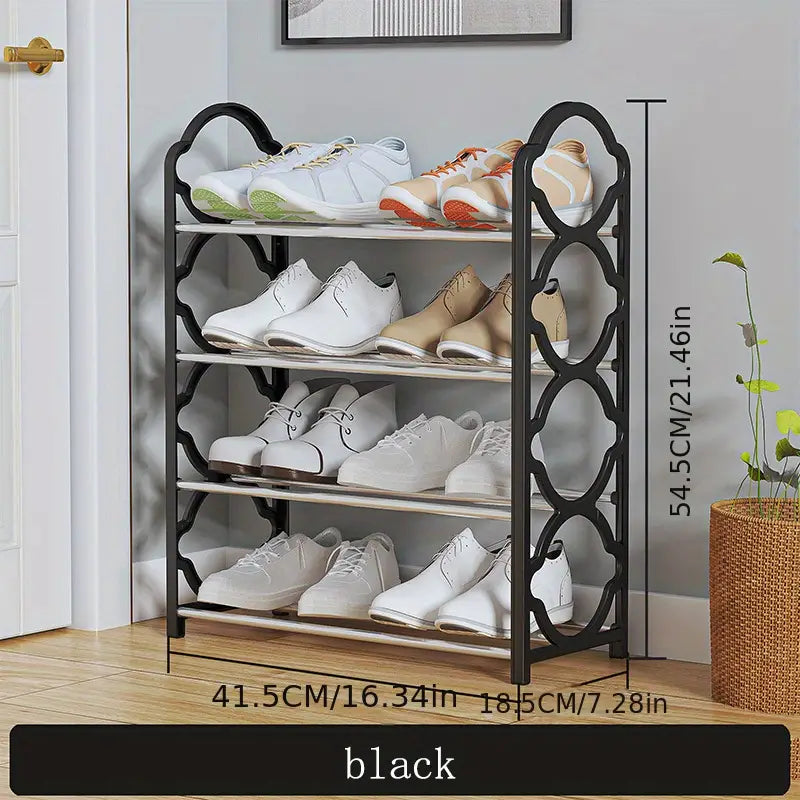 Step up your organization game with this stylish and functional shoe rack