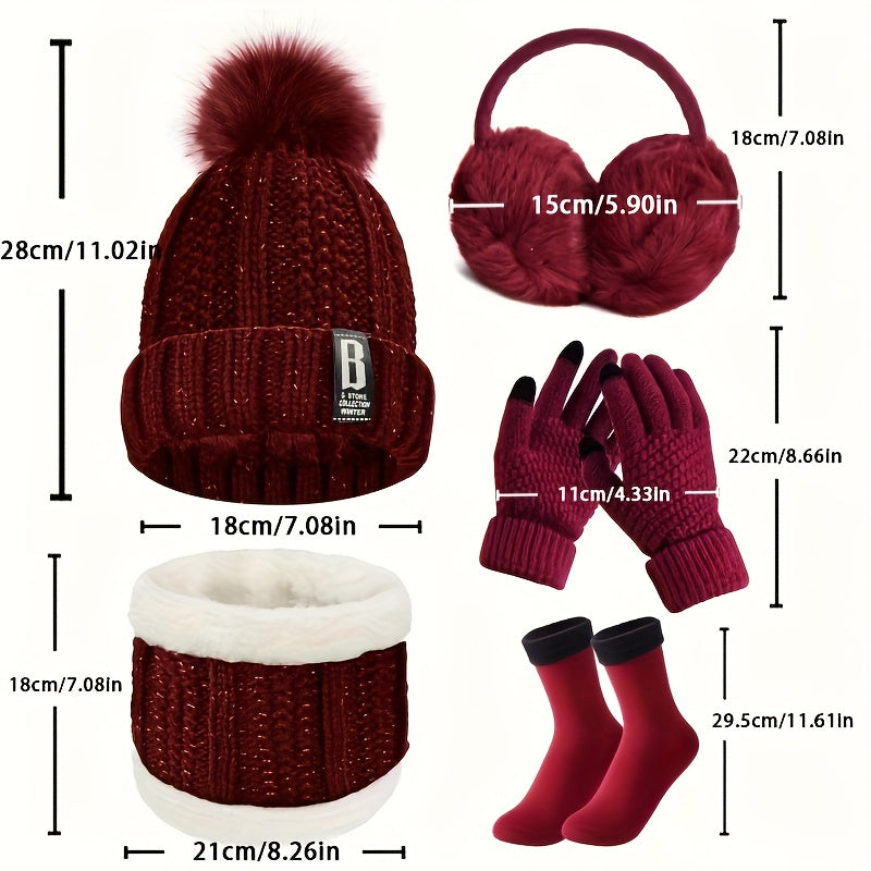 Winter Sports Knit Set Accessories (5-in-1)