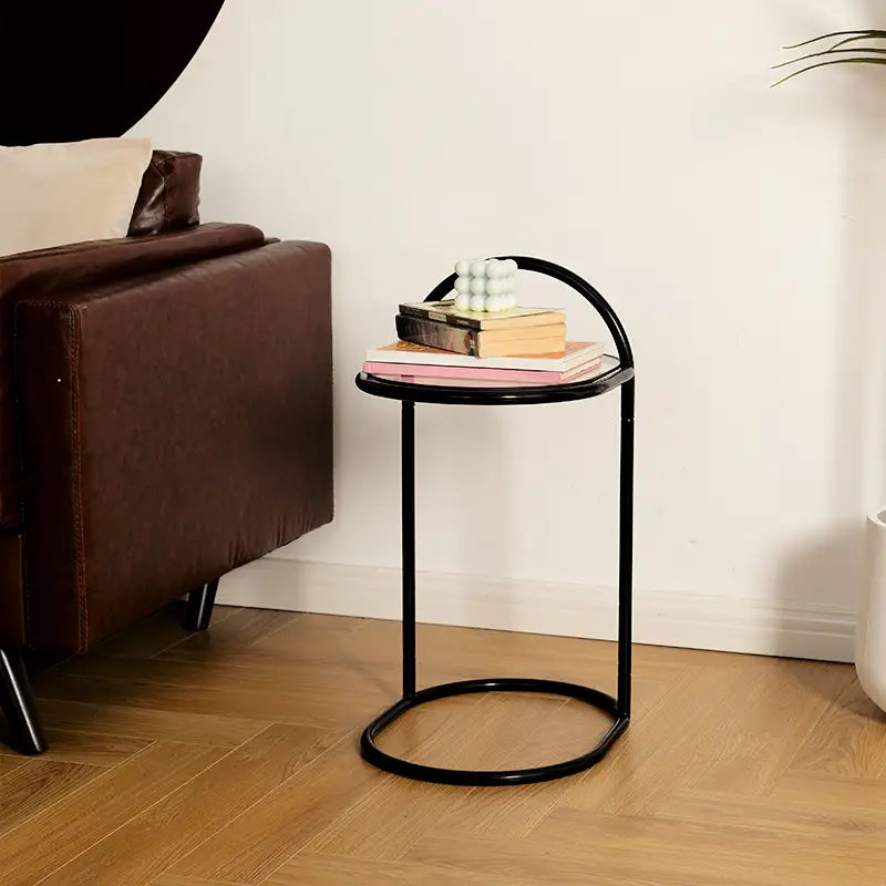 round  2-Tier Storage Side Table