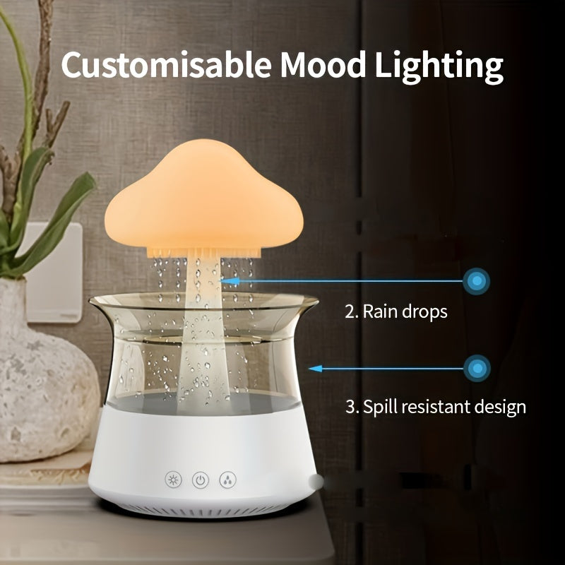Rain Cloud Aromatherapy Essential Oil Diffuser Night Light