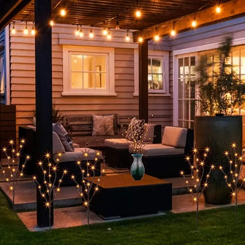 Enhance Your Celebrations with 1pc 20 LED Branch Lights | Battery-Powered Indoor Decoration Lights