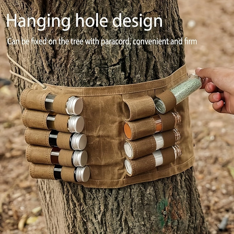 Portable Spice Jar Set with Canvas Bag (9pcs)