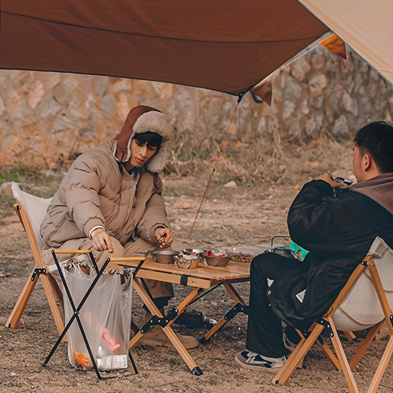 Garbage Bag Rack with Wooden Handle