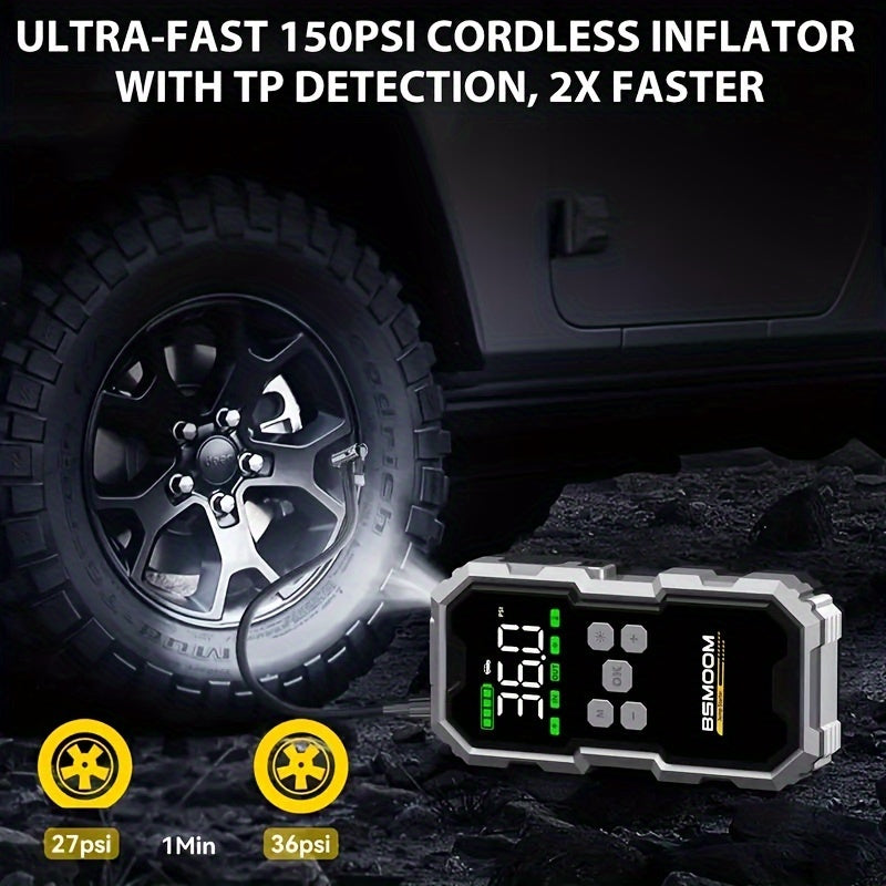 Cordless Car Jump Starter with Air Compressor