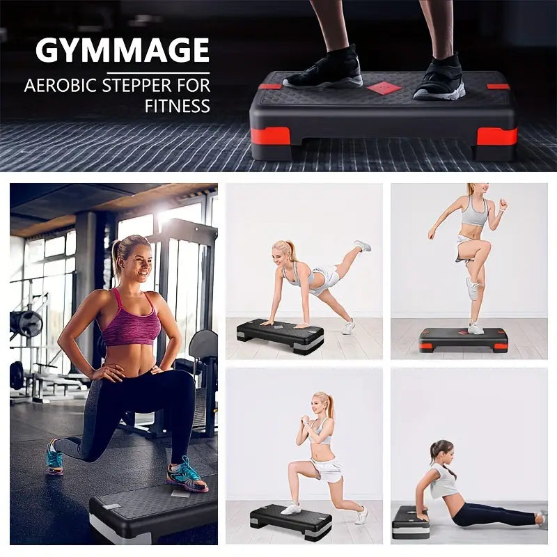 Adjustable Sports Fitness Pedal with Pull Rope - 81cm, Black and Red