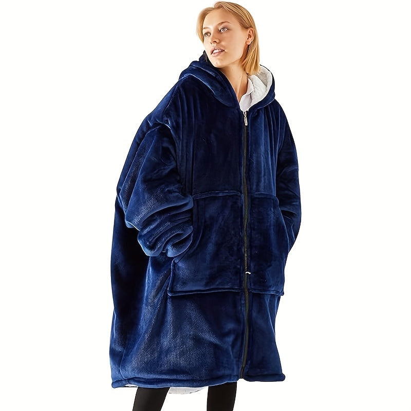 Wearable Zipper Blanket Super Soft Flannel Warmth