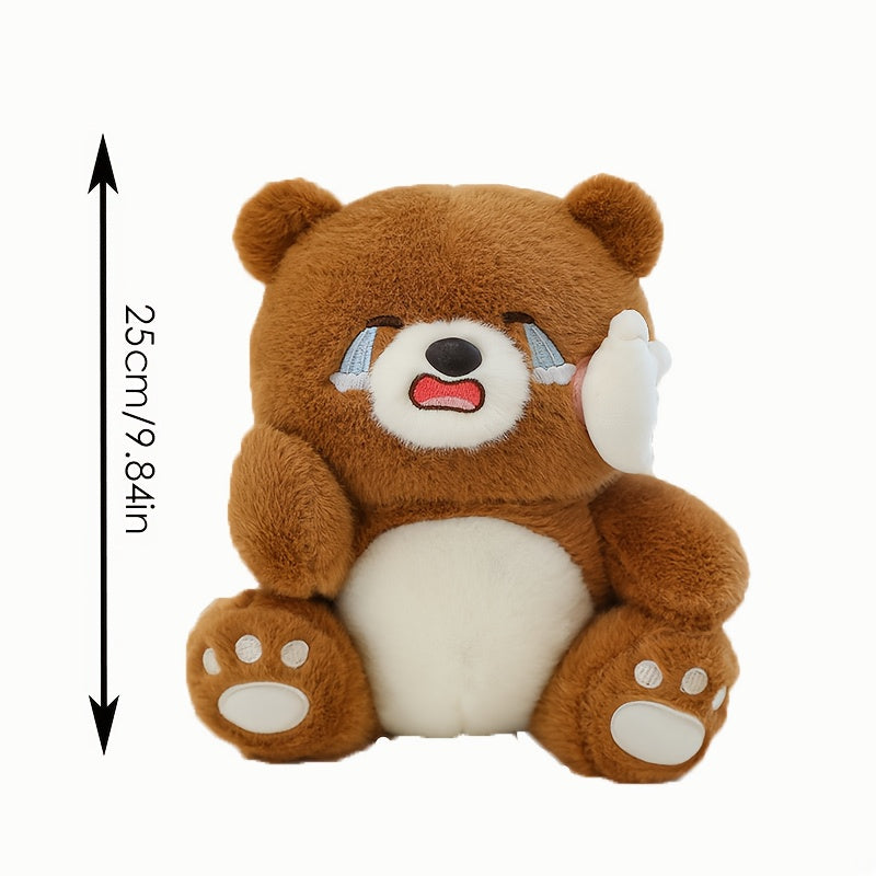Happy Crying Bear Plush Toy for Valentines Gift