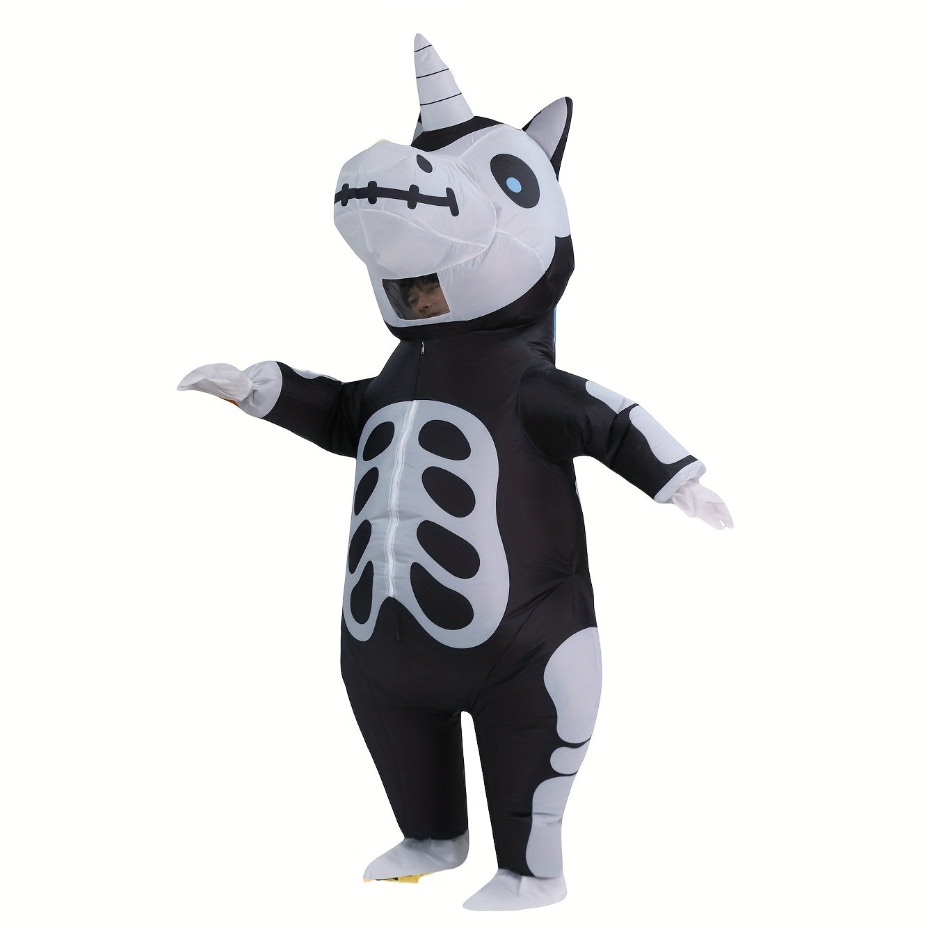 Inflatable Skeleton Unicorn Costume for Adults