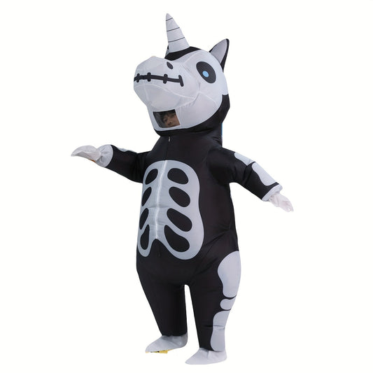 Inflatable Skeleton Unicorn Costume for Adults