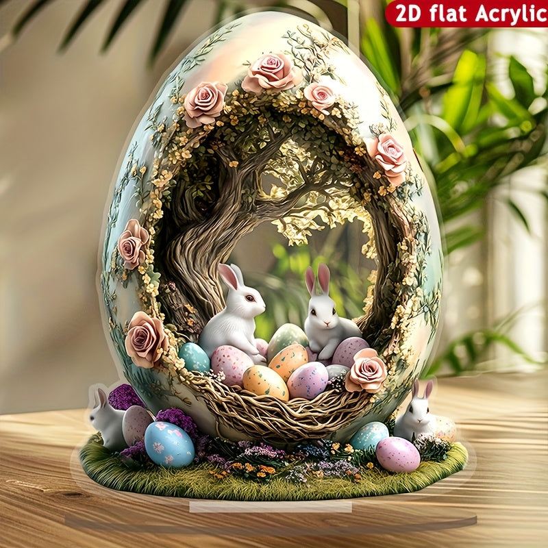 Bohemian Rabbit Acrylic Tabletop Decor for Home & Office