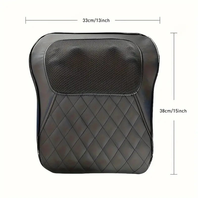 Cordless 3D Kneading Massage Pillow With Heat - Rechargeable Back Massager