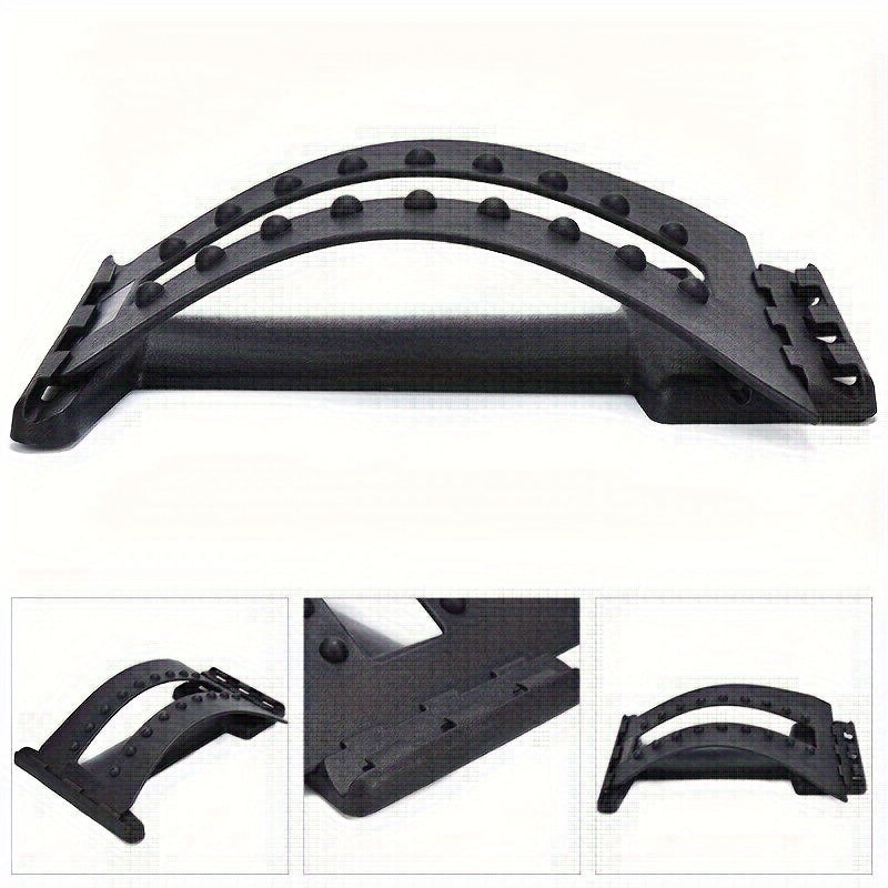 Back Magic Stretcher & Lower Lumbar Support - Spine Massager(Black)