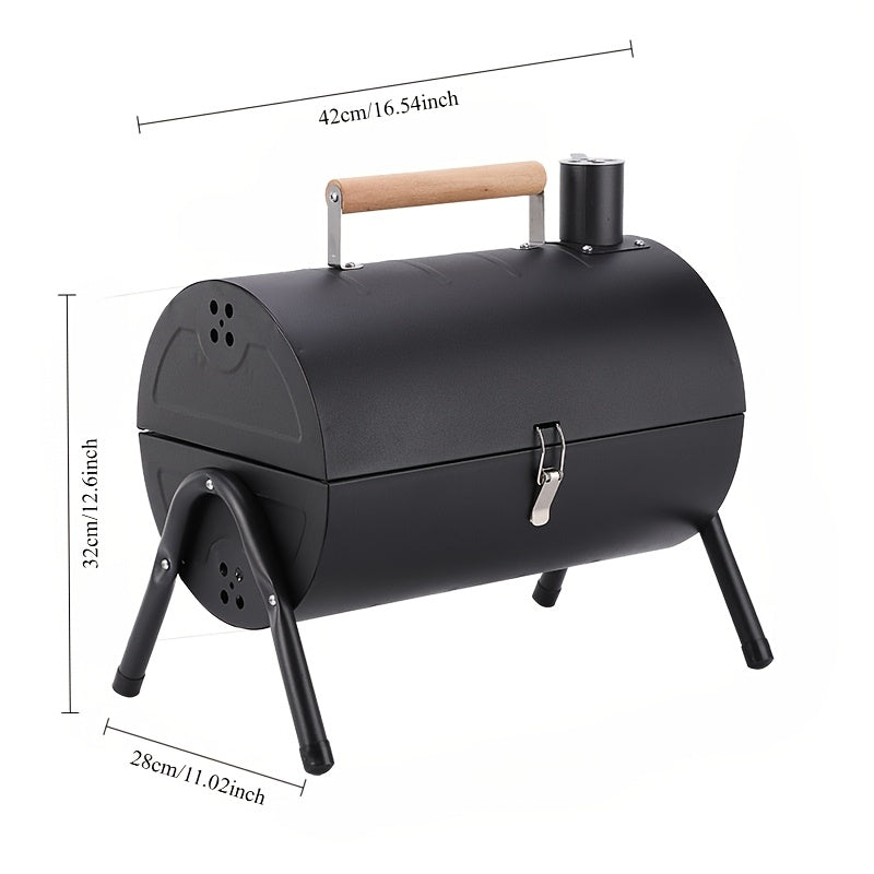 Portable Double-Sided Charcoal BBQ Grill with Foldable Design
