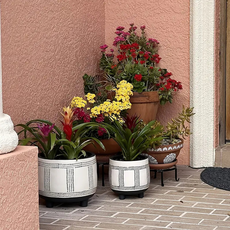 5-Pack Metal Plant Stands for Indoor and Outdoor Use