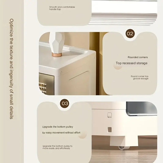 Store and move essentials seamlessly with the Multi-layer Flip Storage Rack