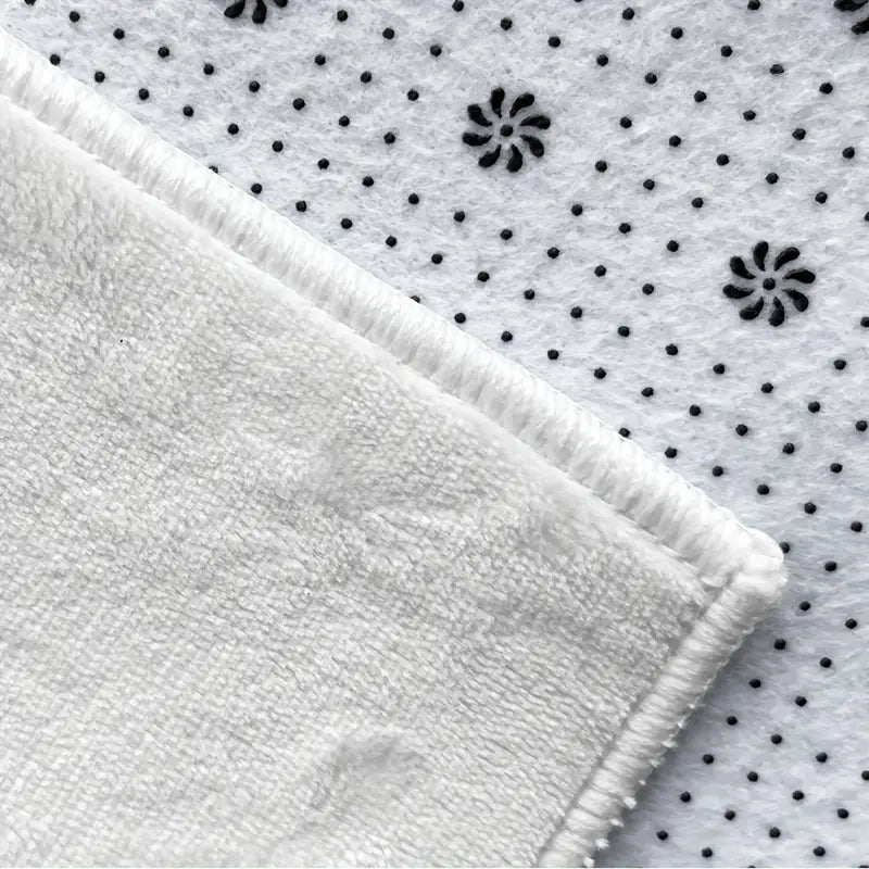 Merry Christmas Kitchen Rug - Festive Red and Green Polka Dots