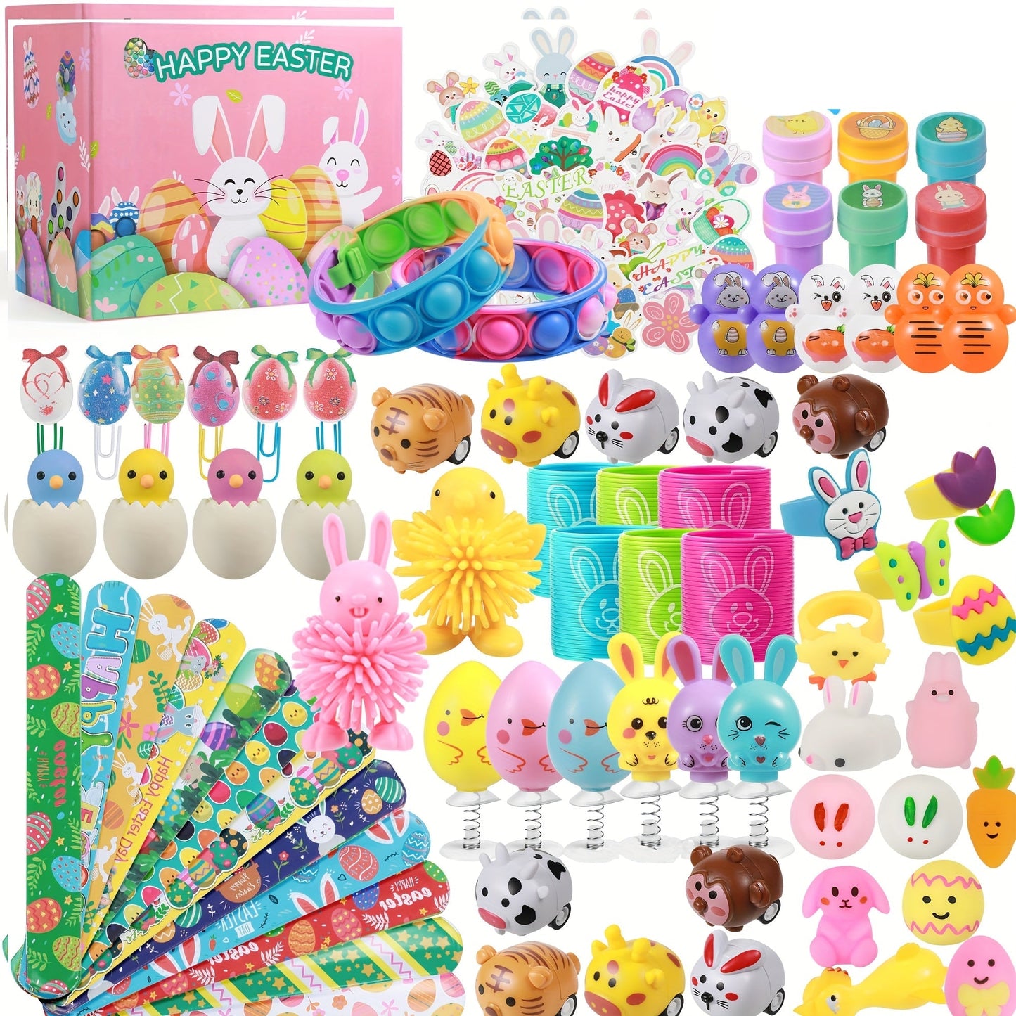 120pcs Easter Basket Filler Set with Colorful Eggs