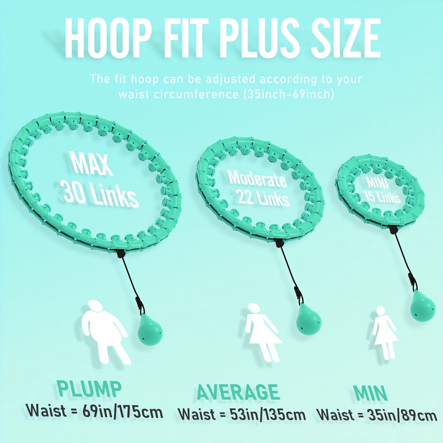 Weighted Fitness Hoop with Massage Points