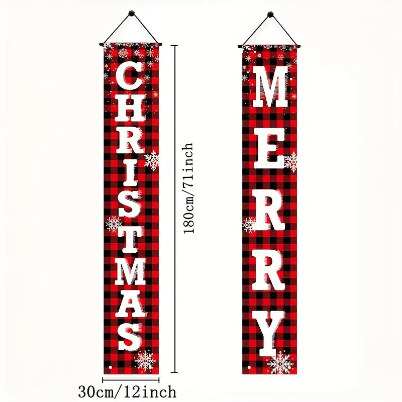 Enhance Your Festive Decor with Set of 2 Christmas Outdoor Porch Signs