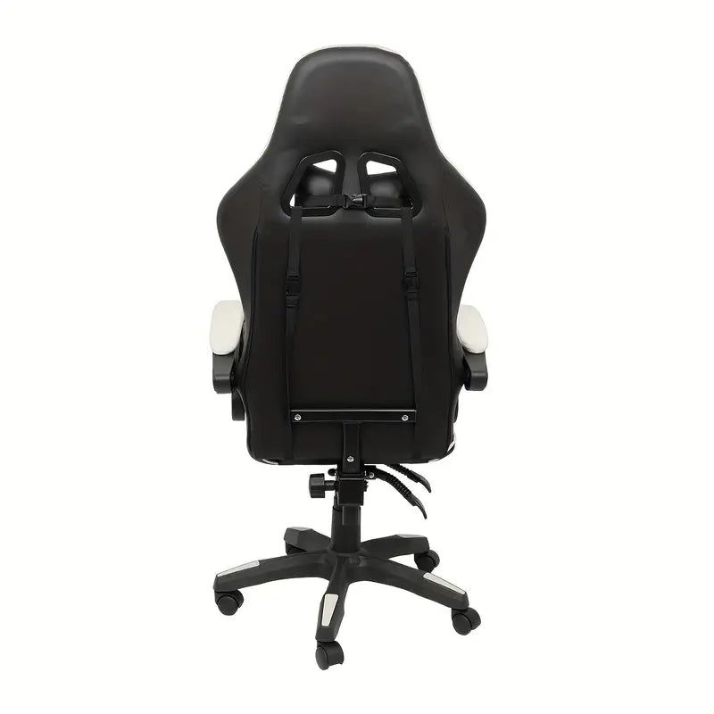 Ultimate Gaming Throne: Reclining High Back PU Leather Gaming Chair with Ergonomic Design and Memory Foam Cushion