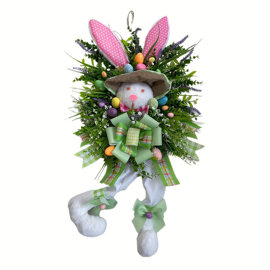 Easter Bunny Wreath Vintage Spring Hanging Ornament