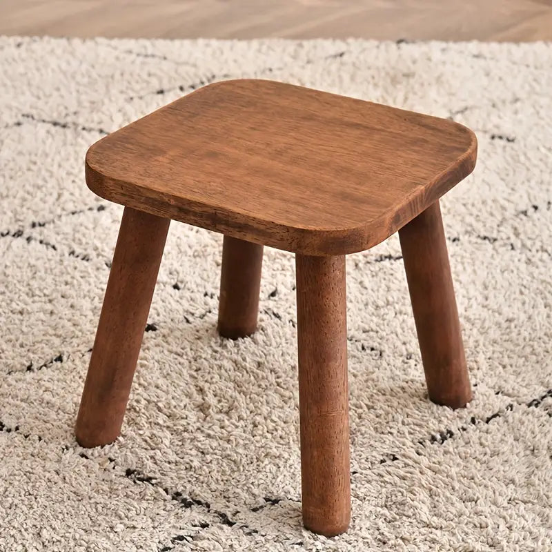 1pc Wood Shoe Stool - Walnut