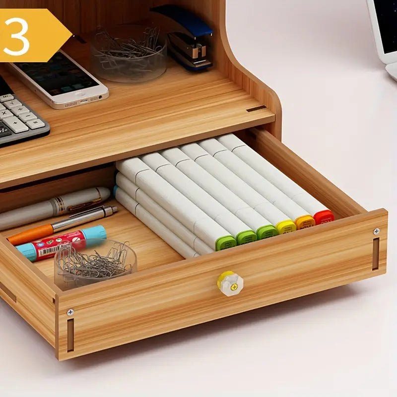 Stay clutter-free with the help of our adaptable Wooden Drawer Organizer