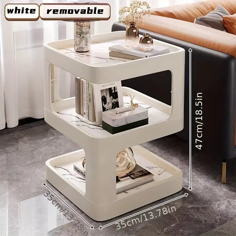 Chic Nordic-Inspired Bedside Table - Beige