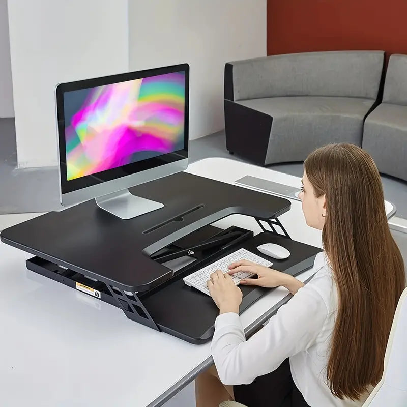 Foldable Standing Automatic Lifting Computer Table Desk