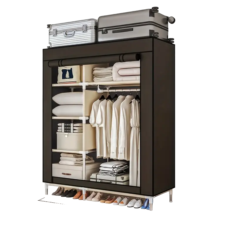 Modern Clothes Storage Wardrobe with Dustproof Cover