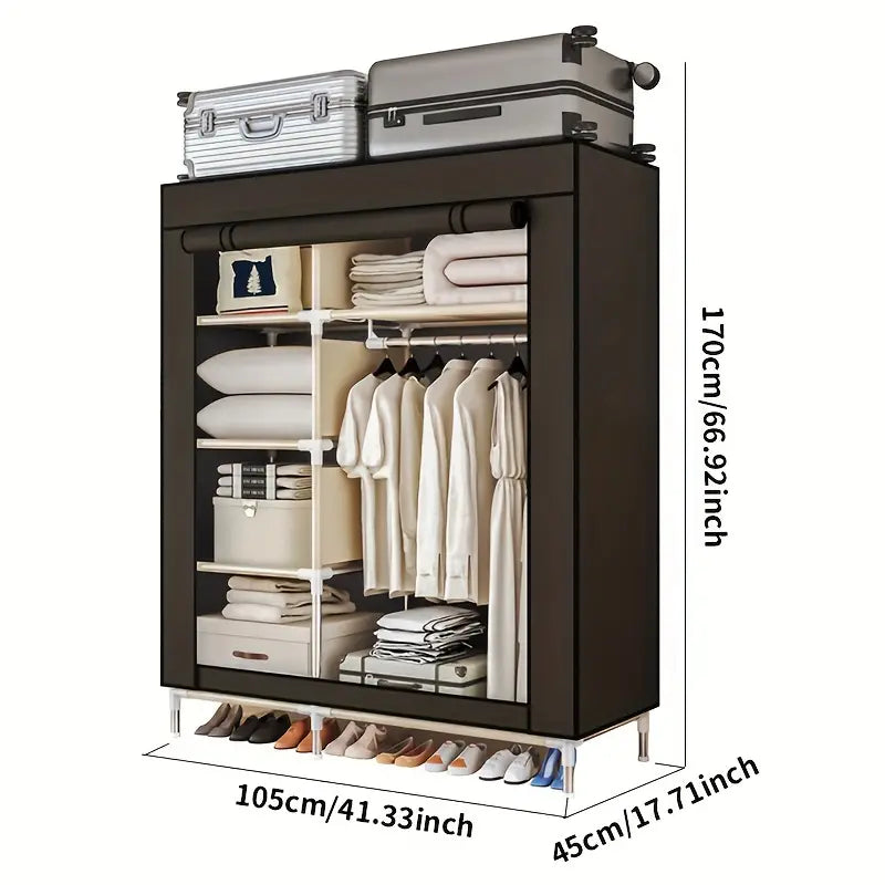 Modern Clothes Storage Wardrobe with Dustproof Cover